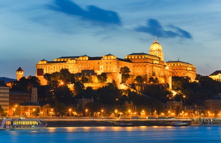Budapest Royal Palace night view. Long exposure.の写真素材