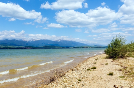 Liptovska Mara reservoir spring view (Slovakia)の写真素材