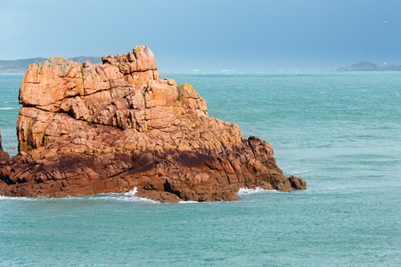 Ploumanach coast spring view  (Perros-Guirec, Brittany, France). The Pink Granite Coast.の写真素材