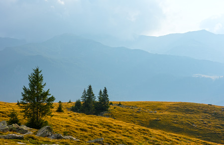 Summer view from Transalpina road (Southern Carpathians,  Romania).の写真素材