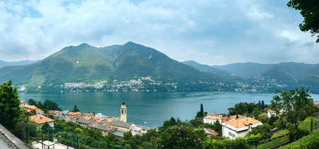 Lake Como (Italy) summer view from shore.