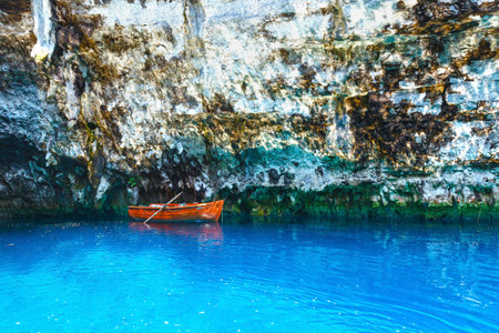 Melissani Cave or Melissani Lake (Kefalonia, Greece)の写真素材