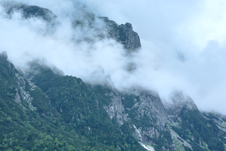 The Great Cold Valley (Velka Studena dolina) summer cloudy view. High Tatras, Slovakia.