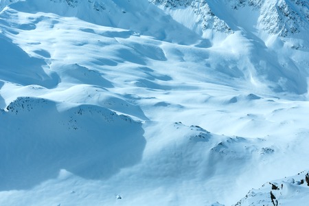 Otztal Alps winter landscape (Austria). Nature background.