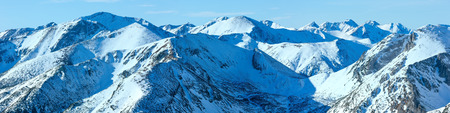 Winter mountain panorama. The Kasprowy Wierch  in the Western Tatras (Poland).