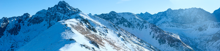 Winter mountain panorama. The Kasprowy Wierch  in the Western Tatras (Poland).