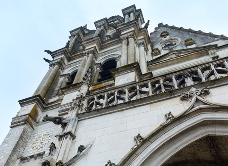 The Cathedral of Saint Louis of Blois, France.  The facade and belltower were built in 1544.の写真素材