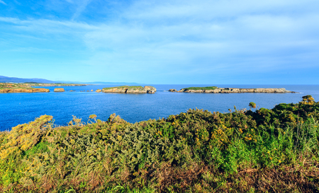 Atlantic Ocean coastline landscape (near Mexota beach, Spain) .の写真素材