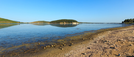 Isolated Monastery of Saint Mary on Zvernec island (Narta Lagoon, Vlore, Albania).