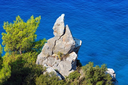 Summer sea coast landscape (Halkidiki, Sithonia, Greece).の写真素材