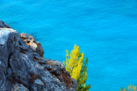 Summer sea coast landscape (Halkidiki, Sithonia, Greece).の写真素材
