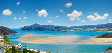 Small harbor and fishing village, Porto do Barqueiro, Galicia, Spain. Multi shots stitch high-resolution panorama.の写真素材