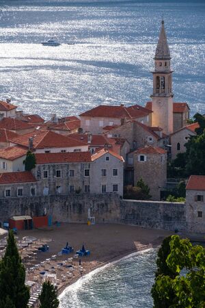 Budva old town  morning summer view, Montenegro.の写真素材