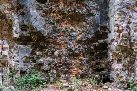 Abandoned Military Tarakaniv Fort (other names - Dubno Fort, New Dubna Fortress) - a defensive structure, an architectural monument of 19th century, Tarakaniv, Rivne region, Ukraine.の写真素材