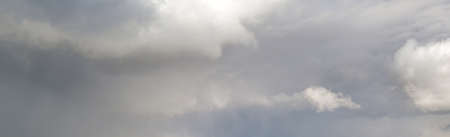 Dark dramatic cloudy overcast sky with thunderstorm clouds. Natural bad weather and climate sky...