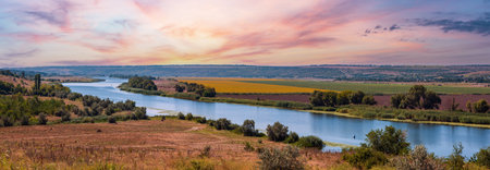 Summer Southern Bug river lowland near Rakove (river crayfish in translation from the Ukrainian...