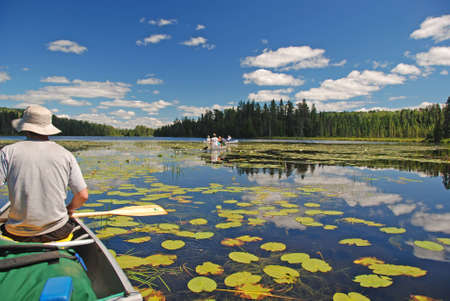 This picture was takenon Fran Lake in the Quetico Wildernessの写真素材