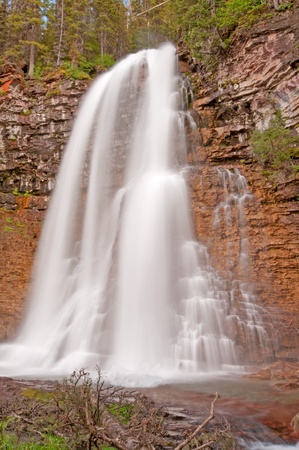 Virginia Falls in Glacier National Parkの写真素材