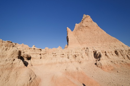 Rock formation in the Badlands in South Dakotaの写真素材