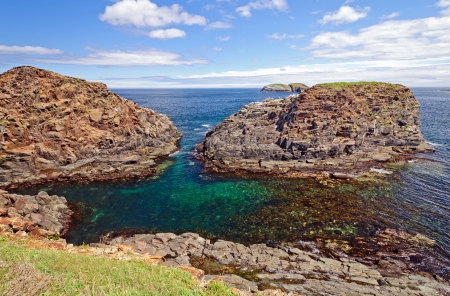 Rocks in the Ocean near Elliston, Newfoundlandの写真素材