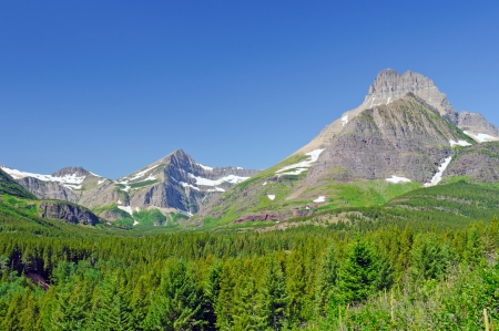 Swiftcurrent Pass are in Glacier National Parkの写真素材
