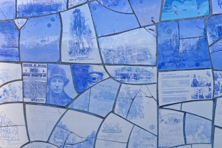 Details of the BIg Fish ceramic sculpture in Belfast, Northern Irelandの写真素材