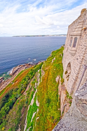Cliff View from St Michael's Mount in Cornwall, Englandの写真素材