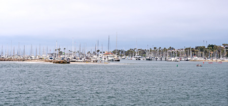 Small Boat Harbor of Santa Barbara Californiaの写真素材