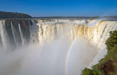 The Devils Throat in Iguazu Falls National Park  in Argentinaの写真素材
