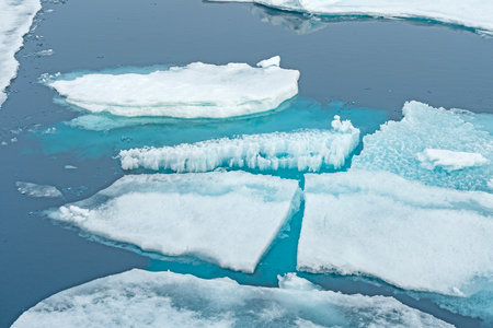 Aqua and White in the Northern Pack Ice in the High Arctic