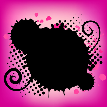 Abstract painted grunge stains background. Vector shapes elementsのイラスト素材