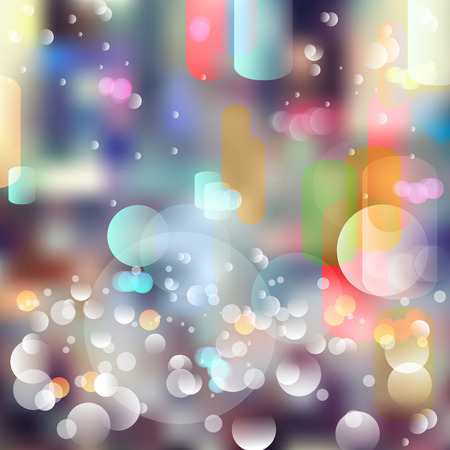Vector abstract defocused bokeh lights background. Festive blurred background with bokeh effect for parties.のイラスト素材