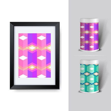 Mockup template for branding and product designs. Isolated realistic metal steel can jar with unique design. Easy to use for advertising branding and marketing. eps 10のイラスト素材