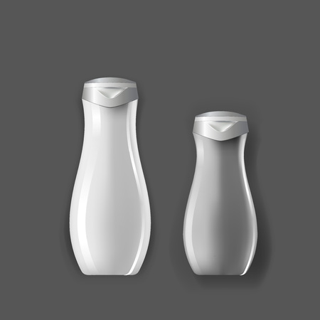 Mockup template for branding and product designs. Isolated realistic plastic bottles with unique design. Easy to use for advertising branding and marketing.のイラスト素材