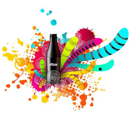 Creative template background. Abstract elements concept, vector illustrationのイラスト素材