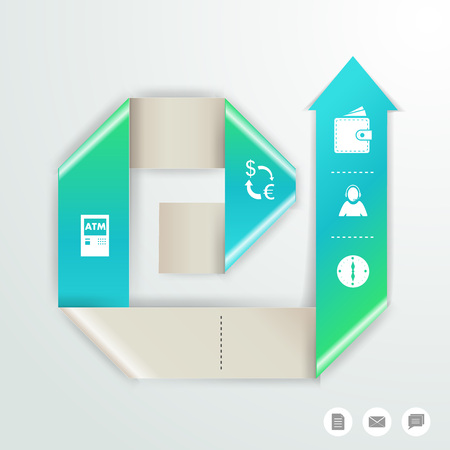 Vector colorful infographic for business presentations. Can be used for report, presentation, banner, website booklet or brochure layout. Vector, numbered banners, diagram. Easy to use for statistics.のイラスト素材