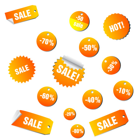 Sale and promotion tag collection Vector illustrationのイラスト素材