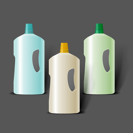 Mockup template for branding and product designs. Isolated realistic plastic bottles with unique design. Easy to use for advertising branding and marketing.のイラスト素材