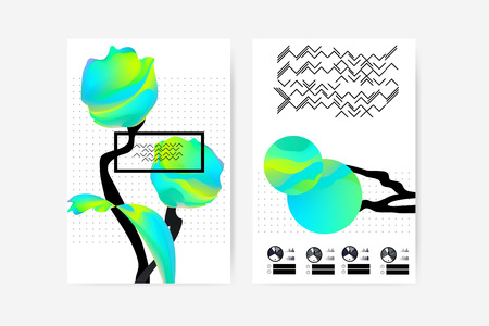 Marble trendy illustration backgrounds.のイラスト素材