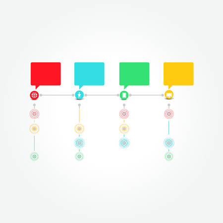 Vector colorful infographic for business presentations. Can be used for report, presentation, banner, website booklet or brochure layout. Vector, numbered banners, diagram. Easy to use for statistics.のイラスト素材