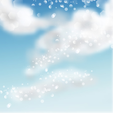 Watercolor sky background with shining sparks and bokeh. Vector Illustration, Graphic Design Editable For Your Design.のイラスト素材