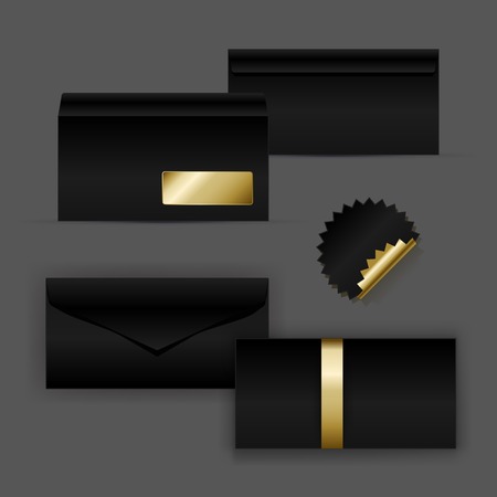 Mockup template for branding and product designs. Isolated realistic paper letter with unique design. Easy to use for advertising branding and marketing.のイラスト素材