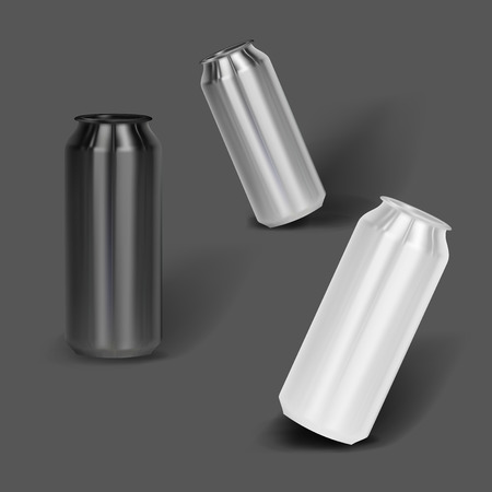 Mockup template for branding and product designs. Isolated realistic metal steel can jar with unique design. Easy to use for advertising branding and marketing.のイラスト素材