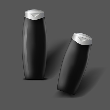 Mockup template for branding and product designs. Isolated realistic plastic bottles with unique design. Easy to use for advertising branding and marketing.のイラスト素材