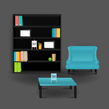 Modern Business conversation room mockup template. Vector.のイラスト素材