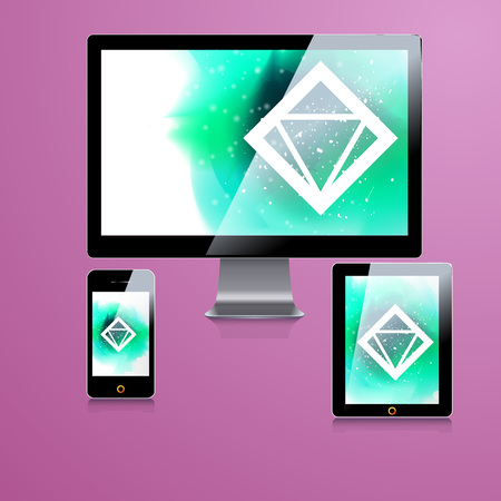 Corporate identity template with color elements. Vector company business style for brandbook, report and guideline.のイラスト素材