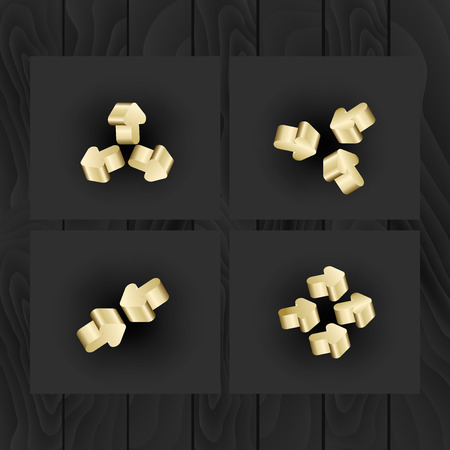 Set of symbol and shapes. Trendy icons and logotypes. Business signs symbols, labels, badges, frames and bordersのイラスト素材