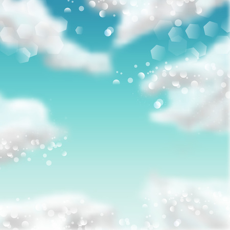 Watercolor sky background with shining sparks and bokeh. Vector Illustration, Graphic Design Editable For Your Design.のイラスト素材
