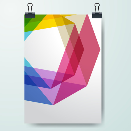 Poster minimal Design Template, Business geometric banner, can be used for Brochure, Reportのイラスト素材