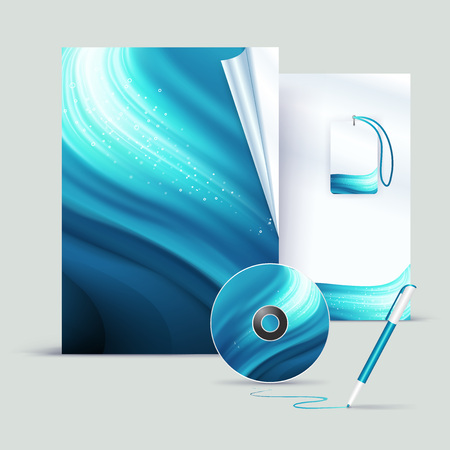 Corporate booklet promotion template with color elements. Vector company brichure business style for advertising, report or guideline.のイラスト素材